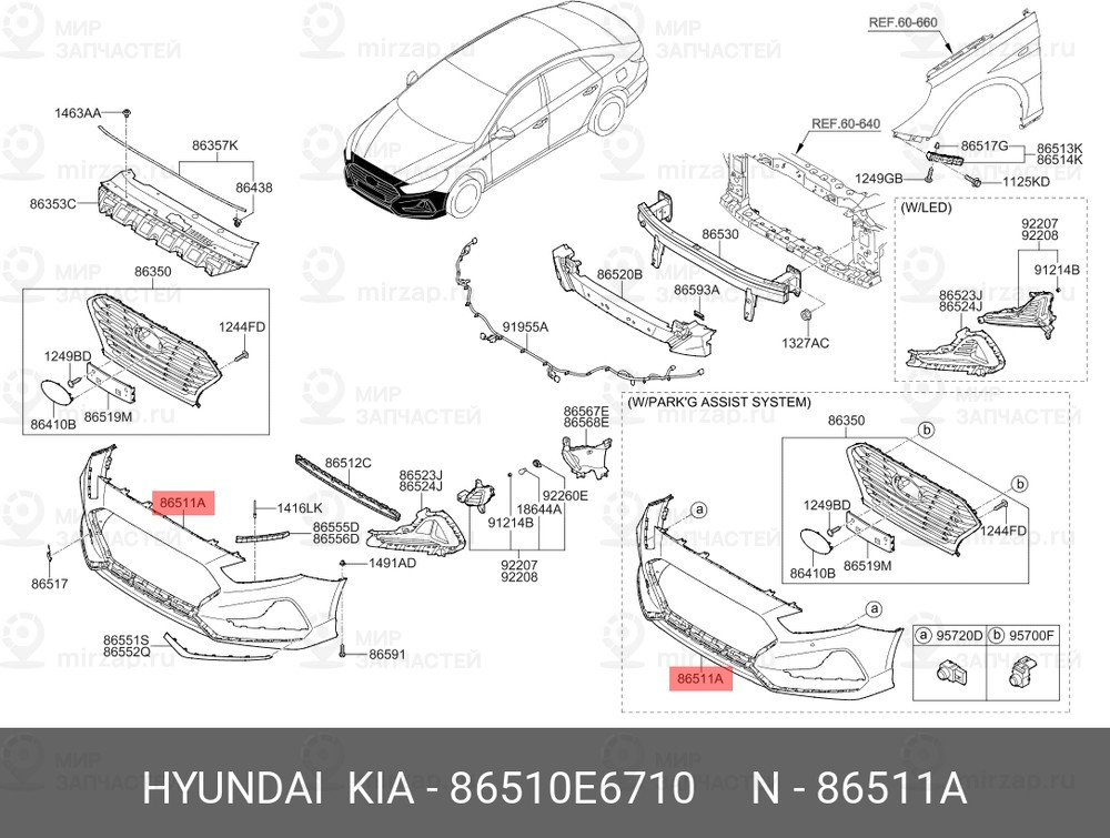 Запчасть MOBIS 86510E6710