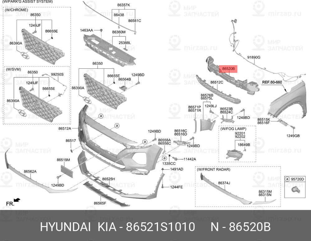 Запчасть MOBIS 86521S1010