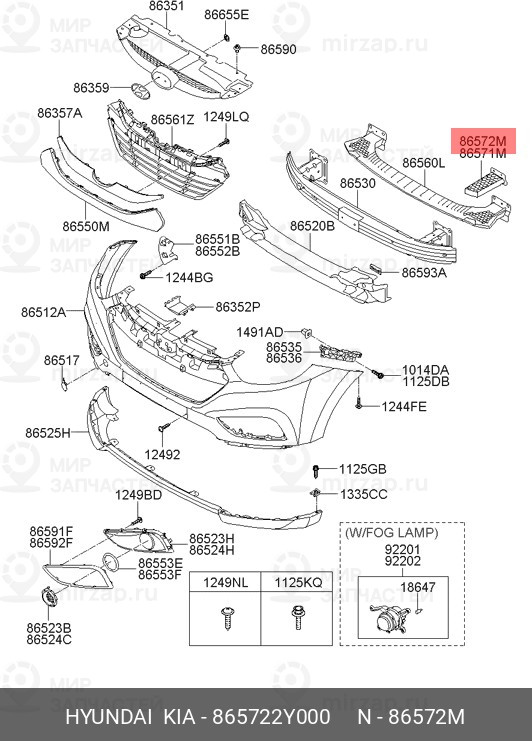 Запчасть MOBIS 865722Y000