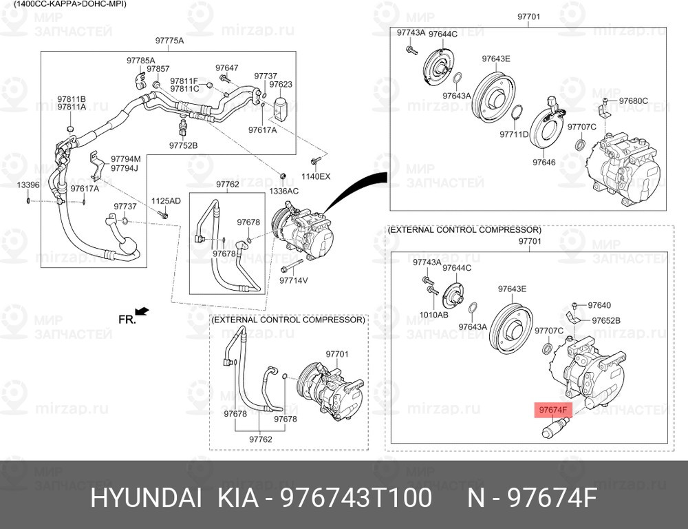 Запчасть MOBIS 976743T100