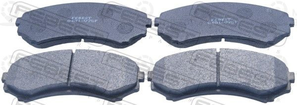 Комплект тормозных колодок, дисковый тормоз FEBEST 0401V75F