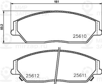 Запчасть NISSHINBO NP1052
