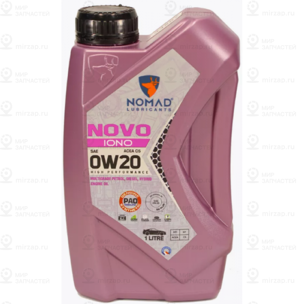 Масло Моторное Nomad Lubricants Novo Iono 0W-20 Синтетическое 1 Л 6290360901732
 NOMAD LUBRICANTS 6290360901732