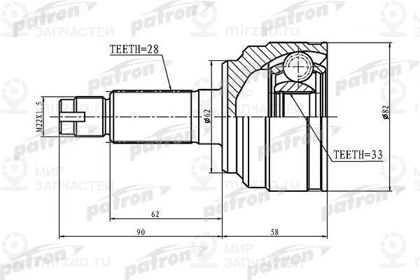 Запчасть PATRON PCV1185