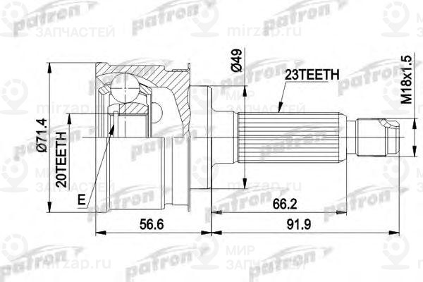 Запчасть PATRON PCV1361