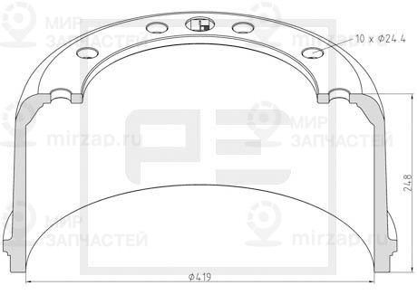 Тормозной барабан PE 26653800A
