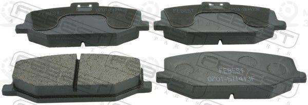 Комплект тормозных колодок, дисковый тормоз FEBEST 0701SN413F