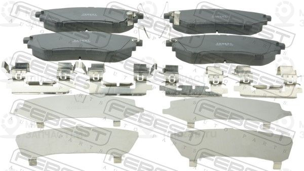 Комплект тормозных колодок, дисковый тормоз FEBEST 0801W10F