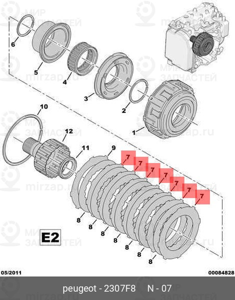 Запчасть PSA 2307F8