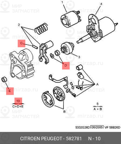 Запчасть PSA 582781