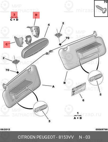 Запчасть PSA 8153VV