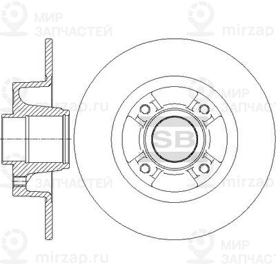 Тормозной диск SANGSIN SD3064