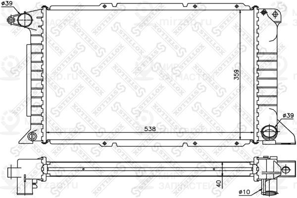 Радиатор, охлаждение двигателя STELLOX 1025085SX