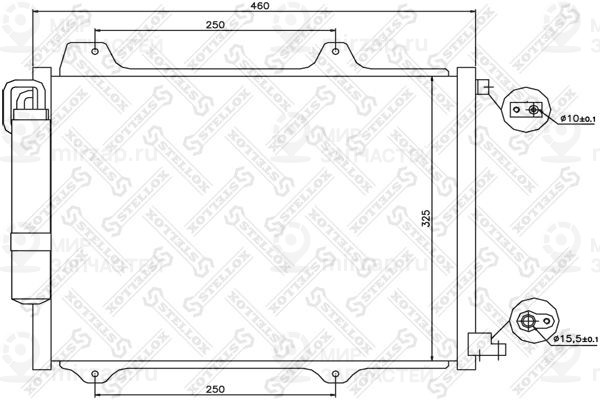 Конденсатор, кондиционер STELLOX 1045527SX
