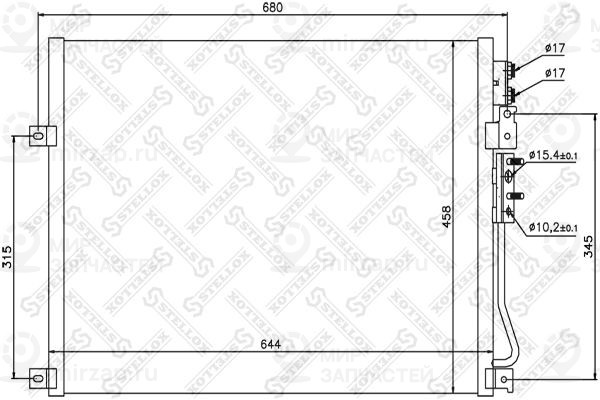 Конденсатор, кондиционер STELLOX 1045576SX