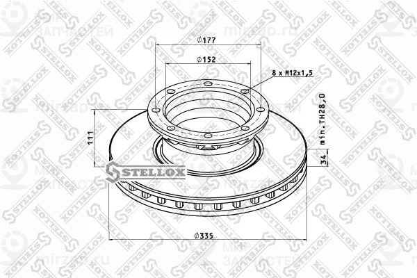 Запчасть STELLOX 8500780SX
