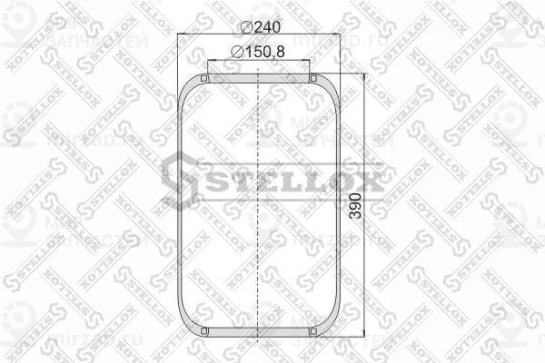 Кожух пневматической рессоры STELLOX 9006610SX