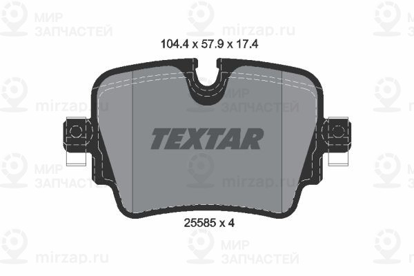 Комплект тормозных колодок, дисковый тормоз TEXTAR 2558501