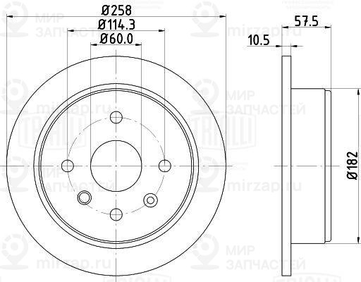 Тормозной диск TRIALLI DF273S