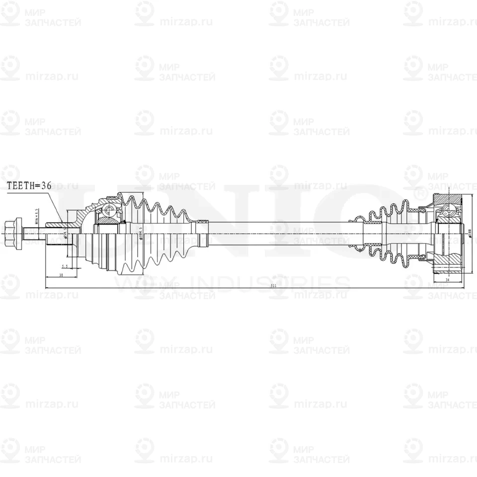 Запчасть UNIO CVJ10116