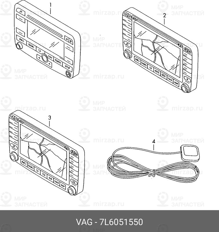 Запчасть VAG 7L6051550
