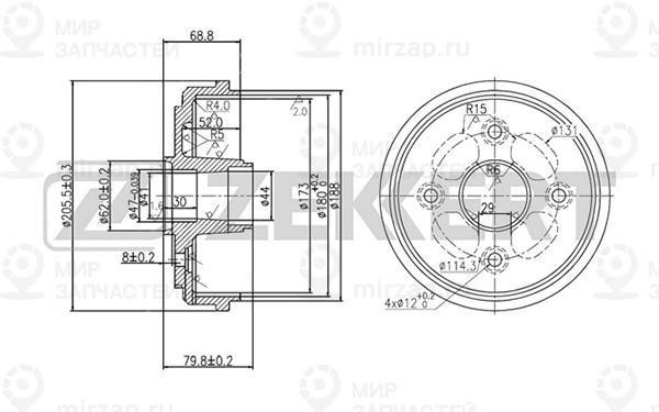 Запчасть ZEkkert BS6185