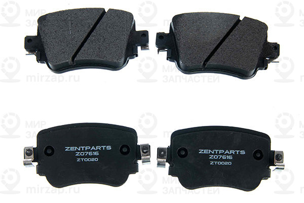 Z07616_колодки Дисковые Задние!\ Skoda Oktavia 1.8Tsi 12> ZENTPARTS Z07616