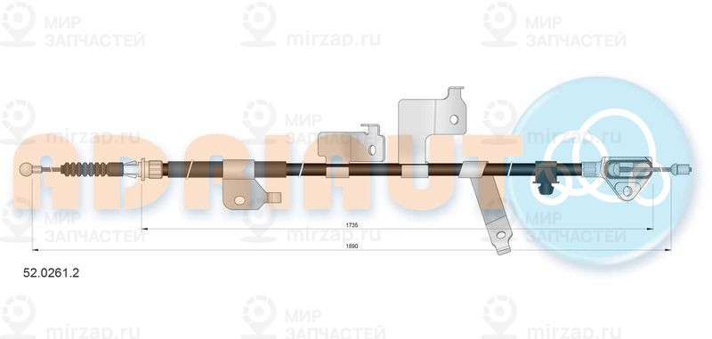 Тросик, cтояночный тормоз ADRIAUTO 5202612