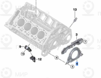 Крышка с сальником
 BMW 11147583221