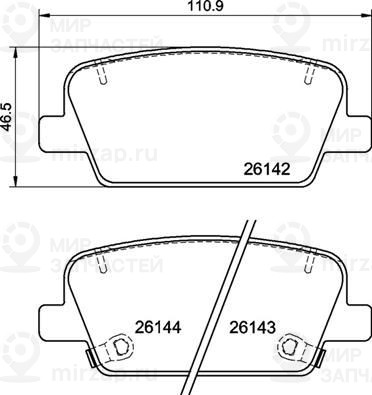 Комплект тормозных колодок, дисковый тормоз BREMBO P30118