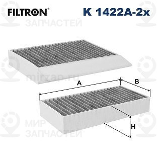 Фильтр, воздух во внутренном пространстве FILTRON K1422A2X