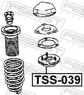 Опора стойки амортизатора FEBEST TSS039