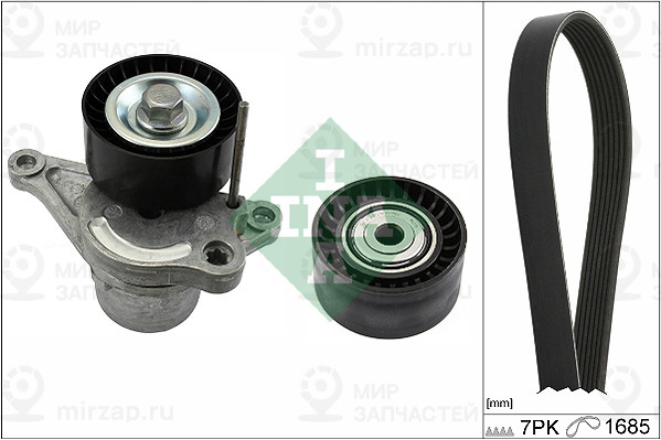 Комплект Поликлинового Ремня Renault 10- 2.3 Diesel INA 529035310