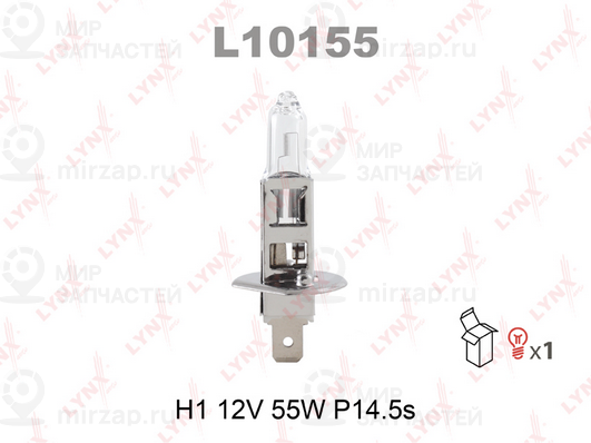 Лампа накаливания, фара дальнего света LYNX L10155