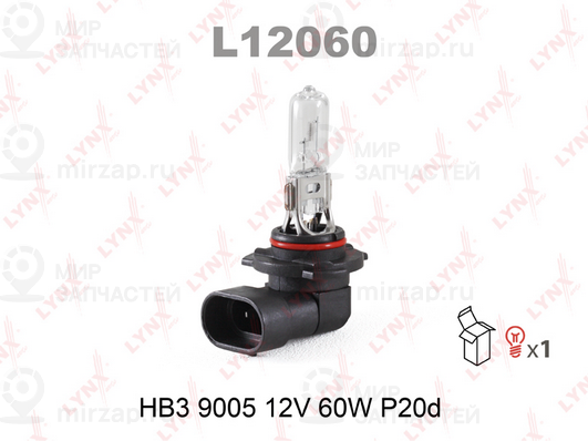 Лампа накаливания, фара дальнего света LYNX L12060