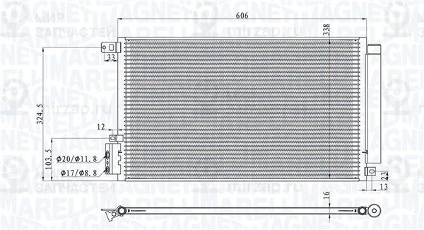 Конденсатор, кондиционер MAGNETI MARELLI 350203100500