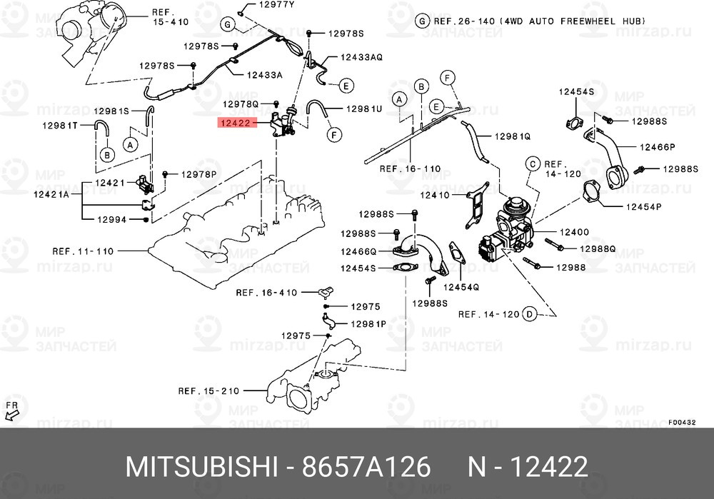 Запчасть MITSUBISHI 8657A126