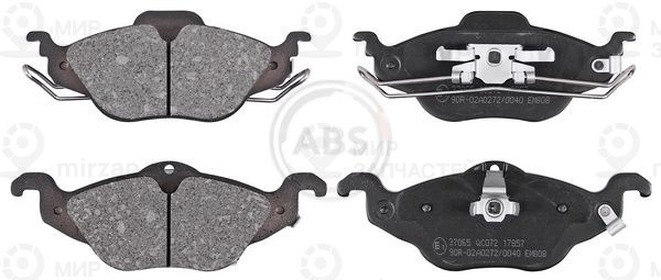 Комплект тормозных колодок, дисковый тормоз ABS 37065