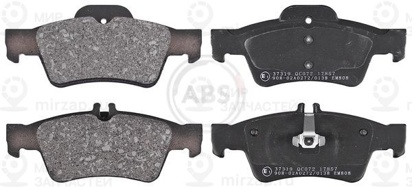 Комплект тормозных колодок, дисковый тормоз ABS 37319
