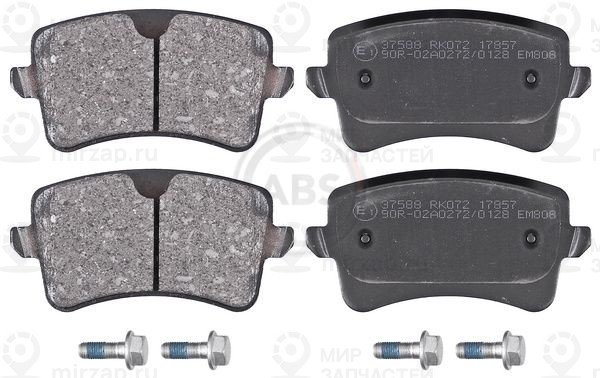 Комплект тормозных колодок, дисковый тормоз ABS 37588