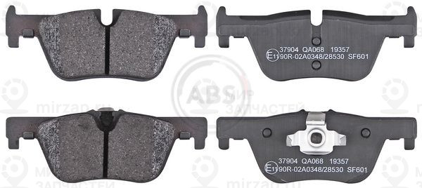 Комплект тормозных колодок, дисковый тормоз ABS 37904