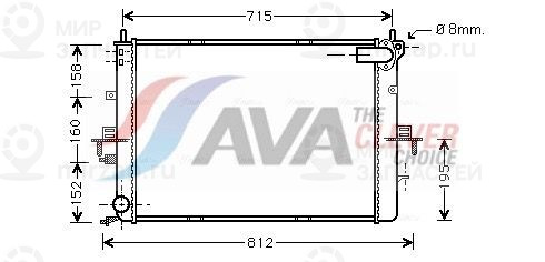 Радиатор, охлаждение двигателя AVA AU2152