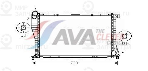 Радиатор, охлаждение двигателя AVA BW2234