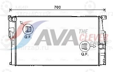 Радиатор, охлаждение двигателя AVA BW2455
