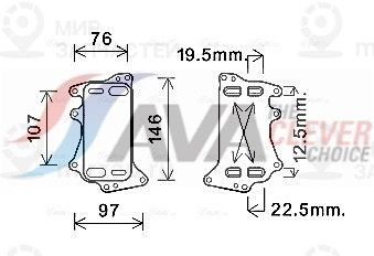 Масляный радиатор, автоматическая коробка передач AVA BW3553