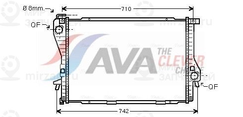 Радиатор, охлаждение двигателя AVA BWA2235