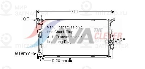 Радиатор, охлаждение двигателя AVA BWA2293