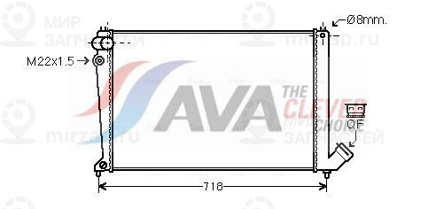 Радиатор, охлаждение двигателя AVA CNA2105