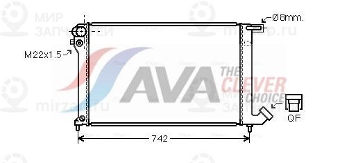 Радиатор, охлаждение двигателя AVA CNA2137