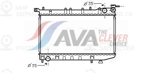 Радиатор, охлаждение двигателя AVA DN2174